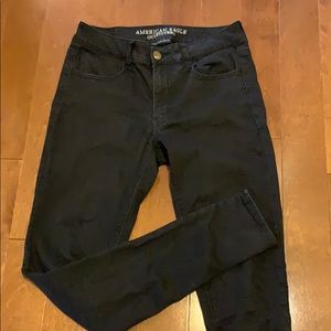 Black denim super stretch jeans
